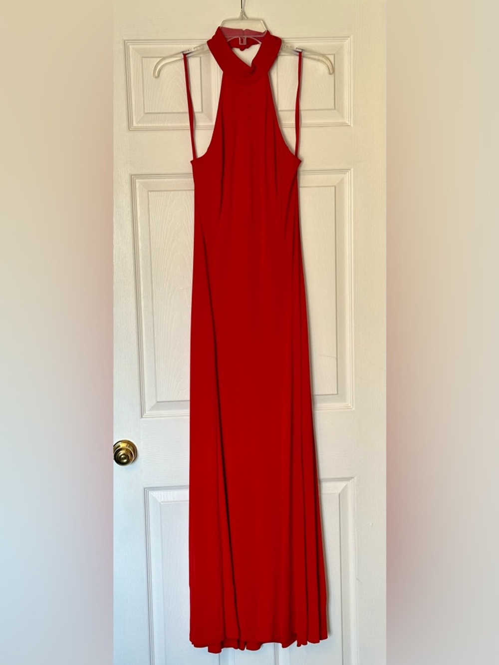 Moda International Bright Red Dress Spaghetti Straps Prom Homecoming 12 Tall